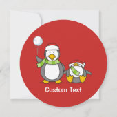 kerstpinguïns kaart (Voorkant)