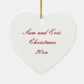 Kerstpinguïns Keramisch Ornament (Achterkant)