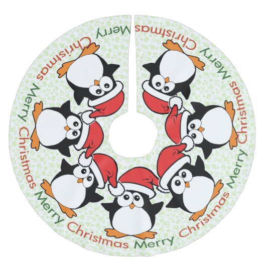 Kerstpinguïns Kerst Kerstboom Rok (Voorkant)
