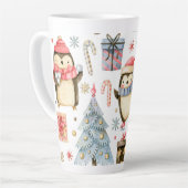 Kerstpinguïns Latte Mok (Linkerhoek)