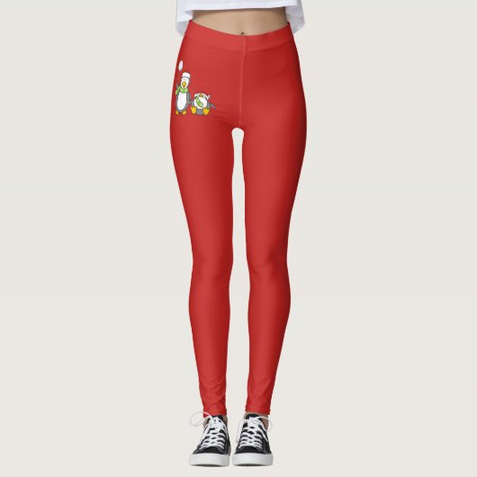 kerstpinguïns leggings (Voorkant)