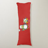 kerstpinguïns lichaamskussen (Voorkant Verticaal)