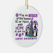 Kerstpinguïns Lupus Keramisch Ornament (Rechts)