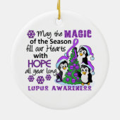 Kerstpinguïns Lupus Keramisch Ornament (Achterkant)