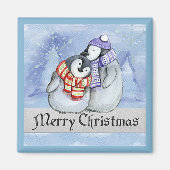 Kerstpinguins Magnet (Voorkant)
