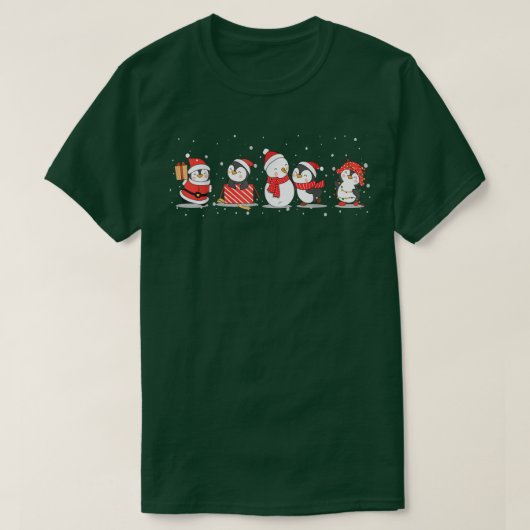 Kerstpinguins Merry KerstHappy New Yea T-shirt (Design voorkant)