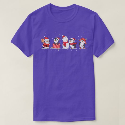 Kerstpinguins Merry KerstHappy New Yea T-shirt (Design voorkant)