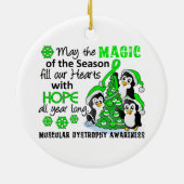 Kerstpinguïns Musculaire dystrofie Keramisch Ornament (Achterkant)