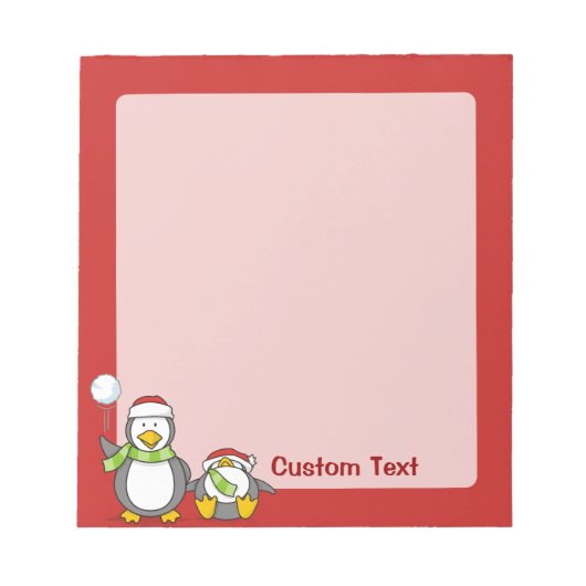 kerstpinguïns notitieblok (Voorkant)