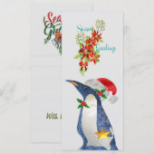 Kerstpinguïns Notitiekaart (Voorkant / Achterkant)