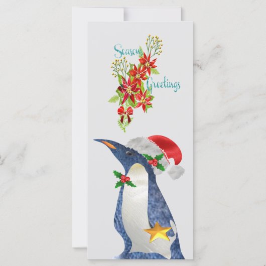 Kerstpinguïns Notitiekaart (Voorkant)