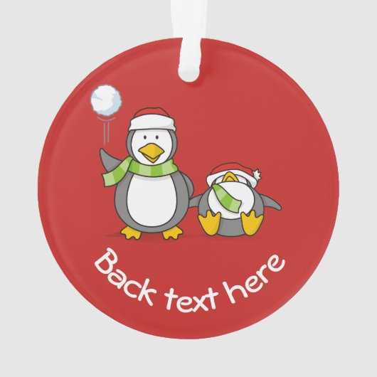 kerstpinguïns ornament (achterkant)