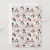 Kerstpinguïns Persoonlijke foto's Feestdagenkaart (Achterkant)