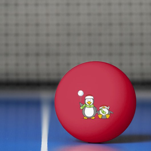 kerstpinguïns pingpongbal (Net)