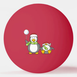 kerstpinguïns pingpongbal
