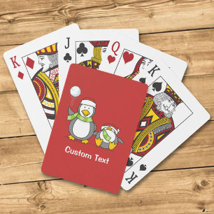kerstpinguïns pokerkaarten