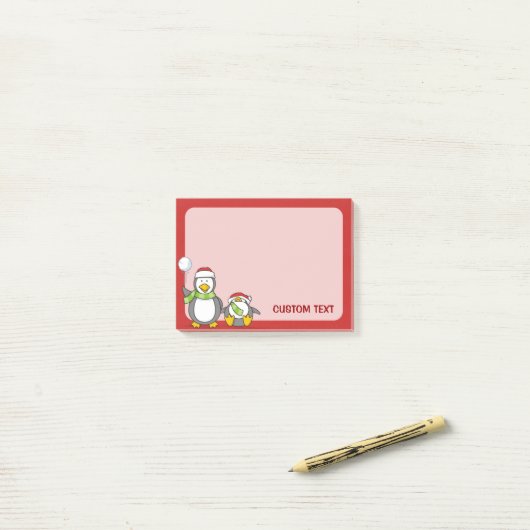kerstpinguïns post-it® notes (Op bureau)