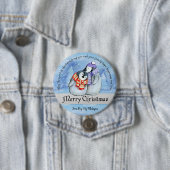 Kerstpinguïns Ronde Button 7,6 Cm (In situ)