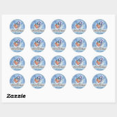 Kerstpinguïns Ronde Sticker (Vel)