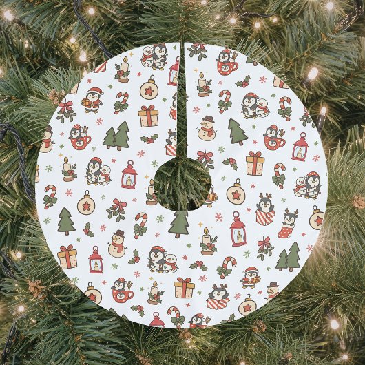 Kerstpinguïns Rood Groen Kerstboom Rok