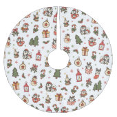 Kerstpinguïns Rood Groen Kerstboom Rok (Voorkant)