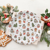 Kerstpinguïns Rood Groen Papieren Bordje