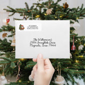 Kerstpinguïns Rood Groen Retouradres Etiket