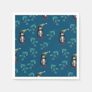 Kerstpinguïns Servet