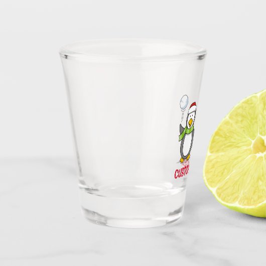 kerstpinguïns shot glas (Links)