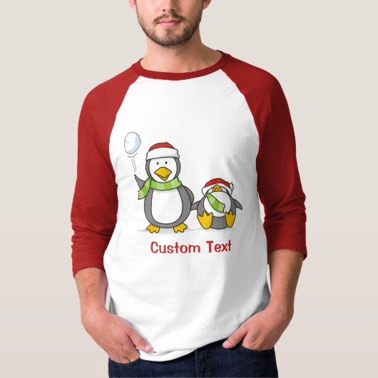 kerstpinguïns t-shirt (Voorkant)