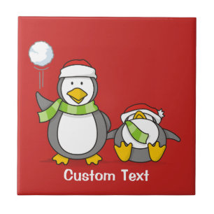 kerstpinguïns tegeltje