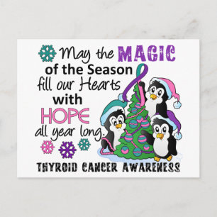 Kerstpinguïns Thyroïd Cancer Feestdagenkaart
