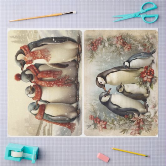Kerstpinguïns Tissuepapier (Craft)