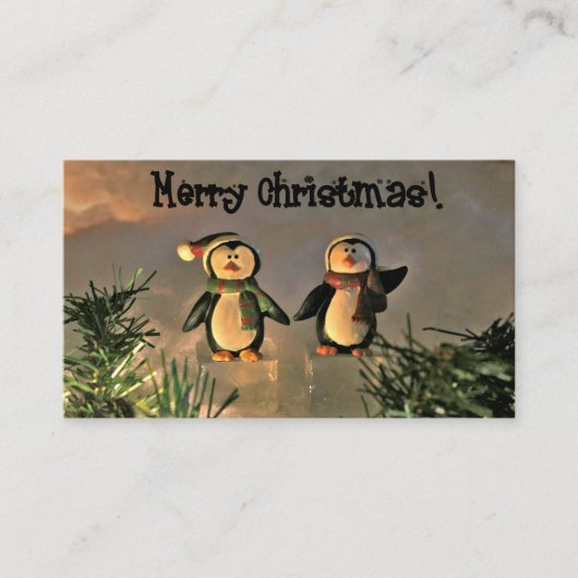 Kerstpinguïns Visitekaartje (Voorkant)