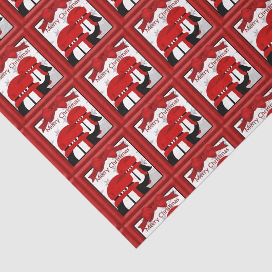 Kerstpinguïns - Weefselpapier loskoppelen Tissuepapier (Detail)