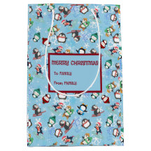 Kerstpinguïns wintersport Schattige Grappig