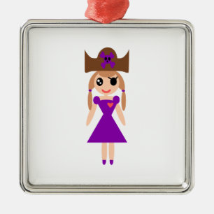 kerstpiraat Girl Metalen Ornament