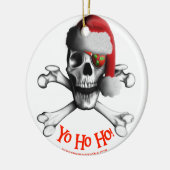 kerstpiraat-sierplant keramisch ornament (Links)