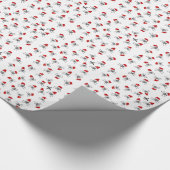 Kerstpiraat Skulls op wit Cadeaupapier (Hoek)