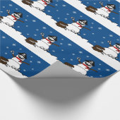 kerstpiraat Snowman Cadeaupapier (Hoek)