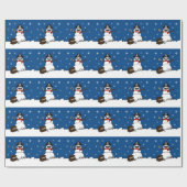 kerstpiraat Snowman Cadeaupapier (Vlak)