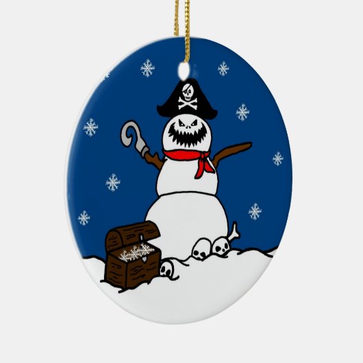 kerstpiraat Snowman Ornament (Rechts)