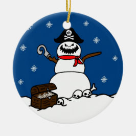 kerstpiraat Snowman Ornament