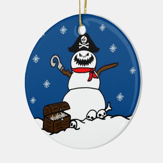 kerstpiraat Snowman Ornament (Links)