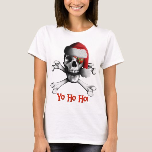 Kerstpiratenvrouwen T-shirt (Voorkant)