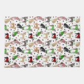 KerstPitbull Dogs Kitchen Towel Theedoek (Horizontaal)