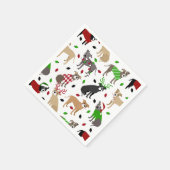KerstPitbull Dogs Napkins Servet (Hoek)