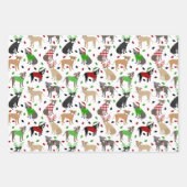 KerstPitbull-honden Inpakpapier Vel (Voorkant 2)