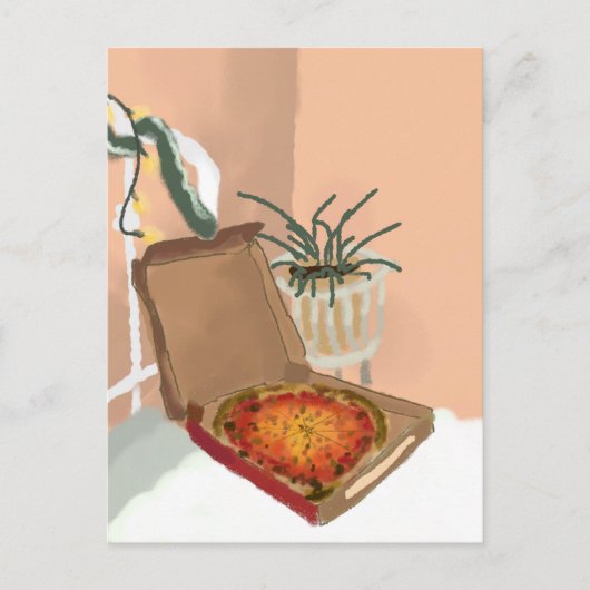kerstpizza briefkaart (Voorkant)
