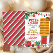 Kerstpizza en pyjama vakantie Verjaardag Kaart